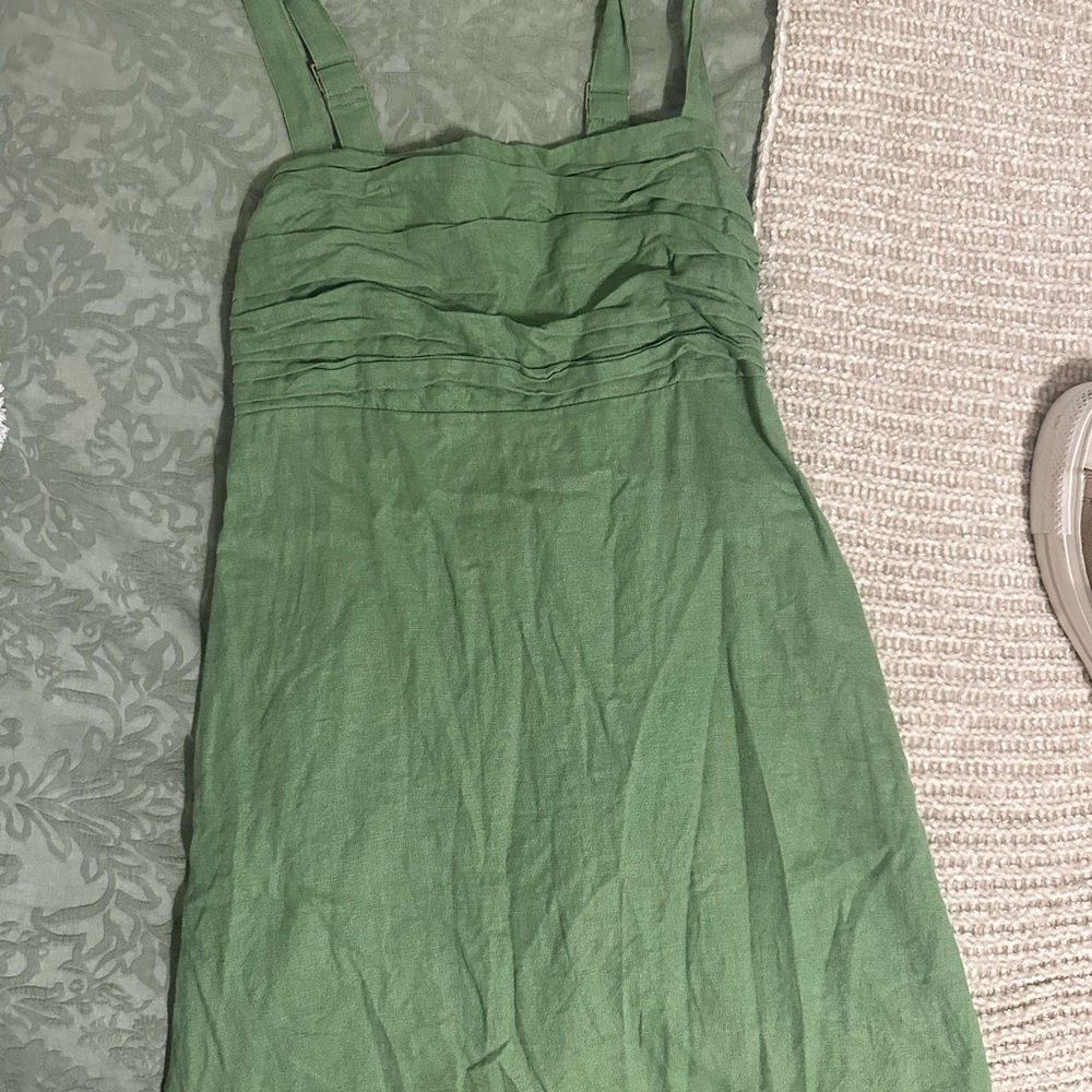 Abercrombie & Fitch Green Sleeveless Mini Dress with shorts